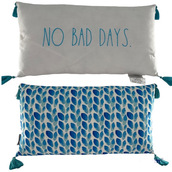 Rae Dunn Other - Rae Dunn Porch Pillow No Bad Days Blue Turquoise